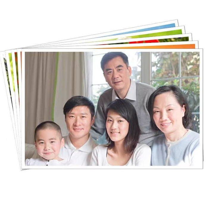 (มีขอบขาว)อัดรูป 4×6 นิ้ว 3.5×5 นิ้ว  สไตล์เรโทร รูปแบบงานเคลือบแข็ง กันน้ำ BK4