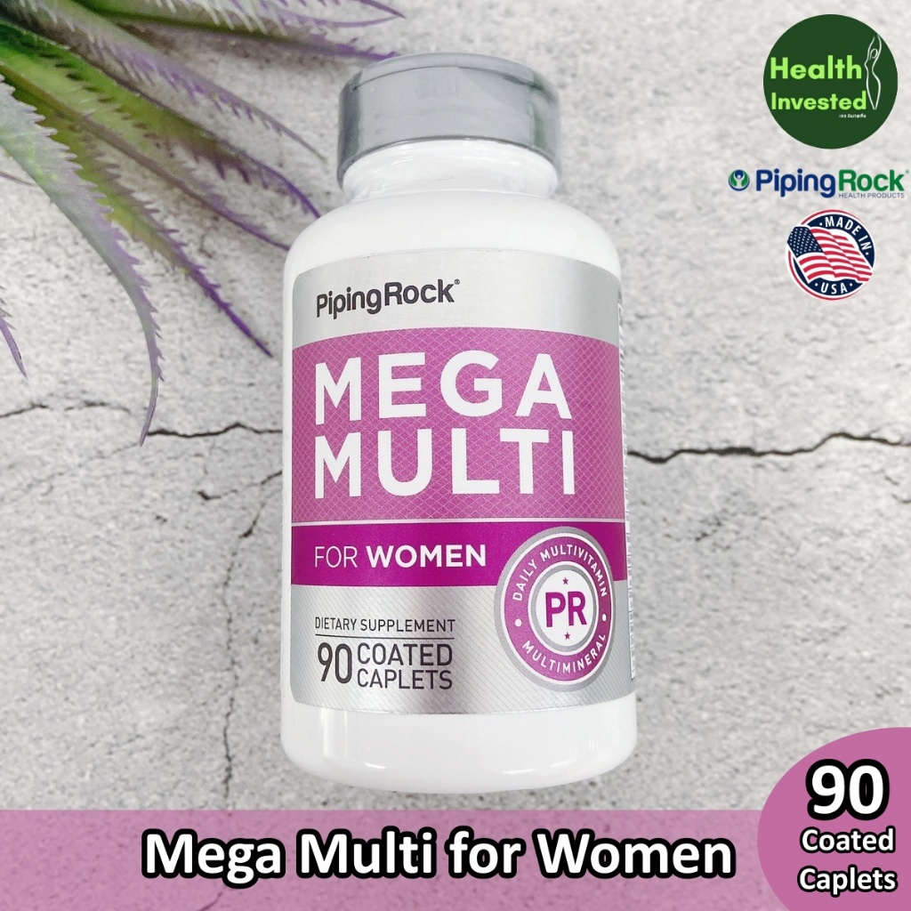 <Piping Rock> Mega Multi for Women 90 Coated Caplets วิตามินรวม