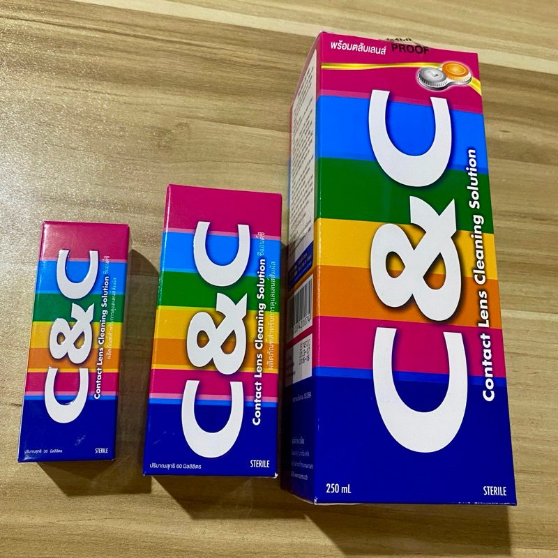 น้ำยาล้างคอนแทคเลนส์ C&C Contact lens Cleaning Solution