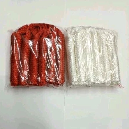 เชือกลูกเสือหนา5mm.ยาว2.5เมตร สีแดง(1โหล) สีขาว