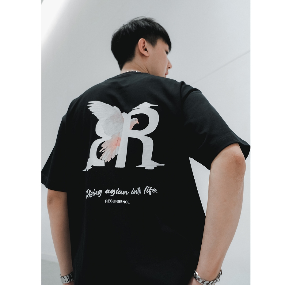 Bad Resurgence Tee 'Freedom'(แบดเอ็กแซมเพิล เสื้อยืดคอกลม สีดำ สกรีนหน้าและหลัง)