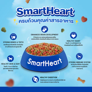 สมาร์ทฮาร์ท อาหารสุนัข สำหรับลูกสุนัข รสเนื้อวัวและนม 15กก.