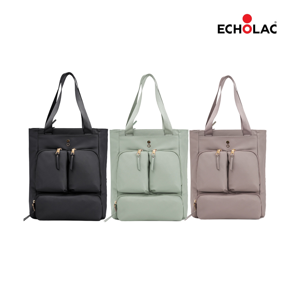 Echolac : กระเป๋าเป้สะพายหลัง มีช่องใส่ ipad รุ่นบล๊อคโค CKP2078 (Backpack Purist)