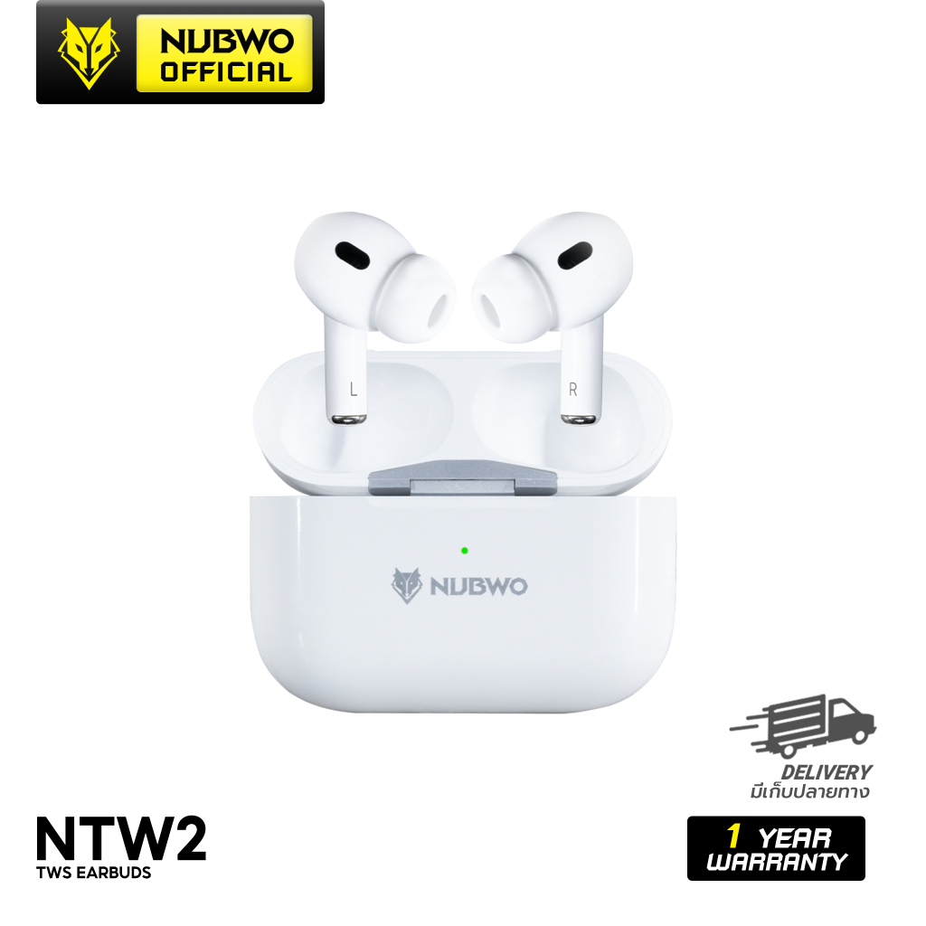 Nubwo หูฟังบลูทูธ ฟังเพลง แยกเสียงชัดเจน คมชัด ความจุแบตถึง 300 mAh มีโหมดชาร์จไร้สาย รุ่น NTW-02