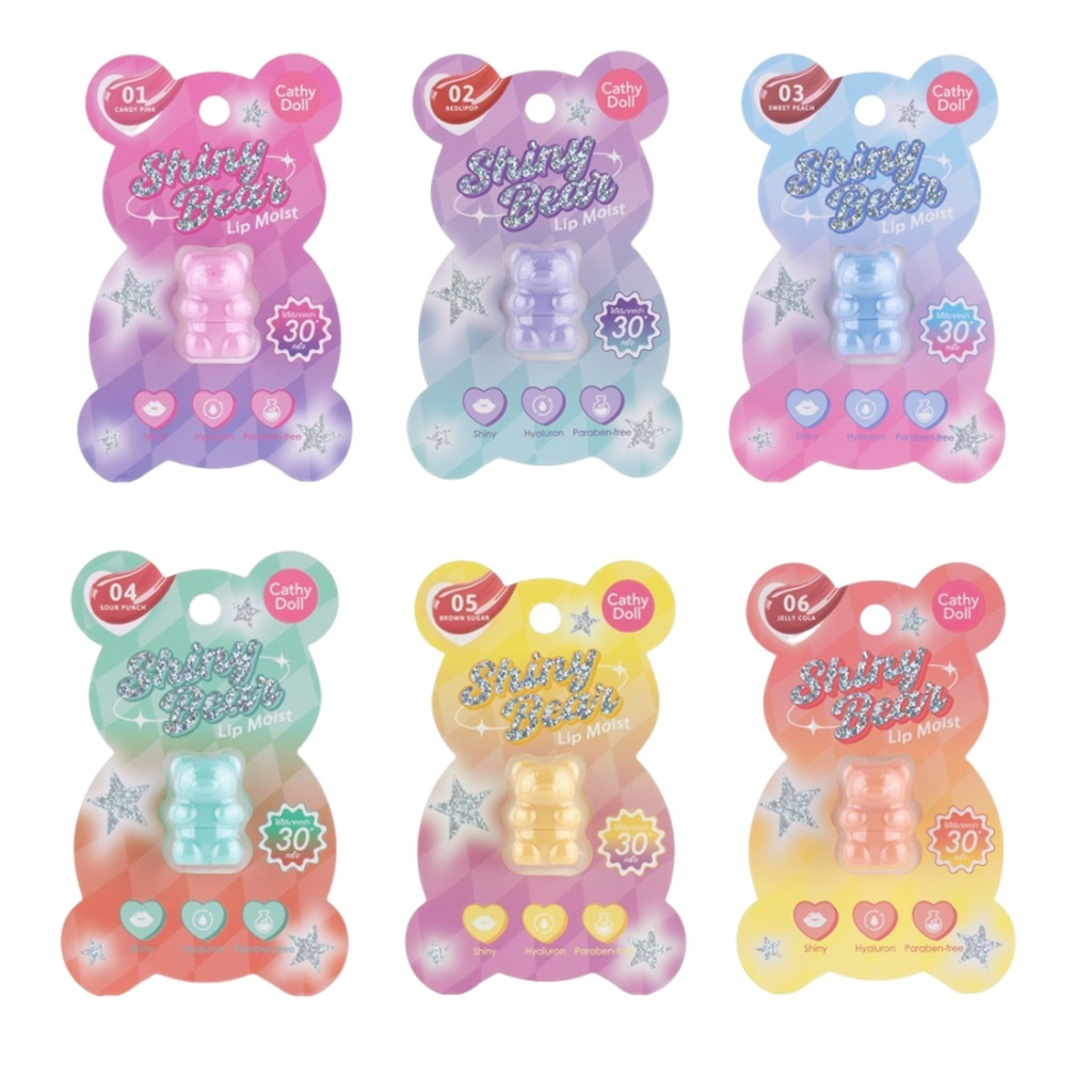 CATHY DOLL shiny lip bear 1.1G ไชน์นี่ ลิปสติกหมีสุดน่ารัก (1ชิ้น)