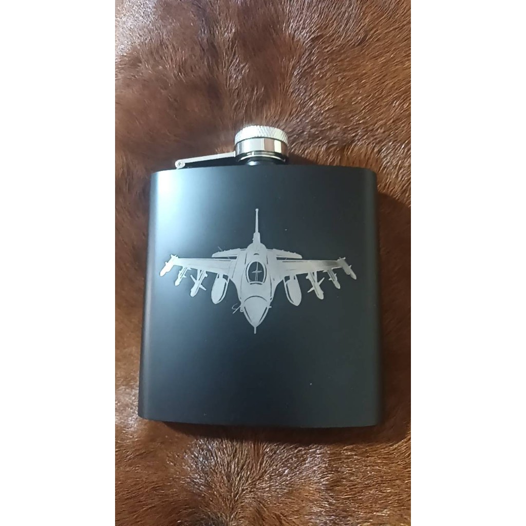 "F16" Hip Flask for Whiskey Brandy Alcohol Beer Liqueur Vodka Wine 6Onz