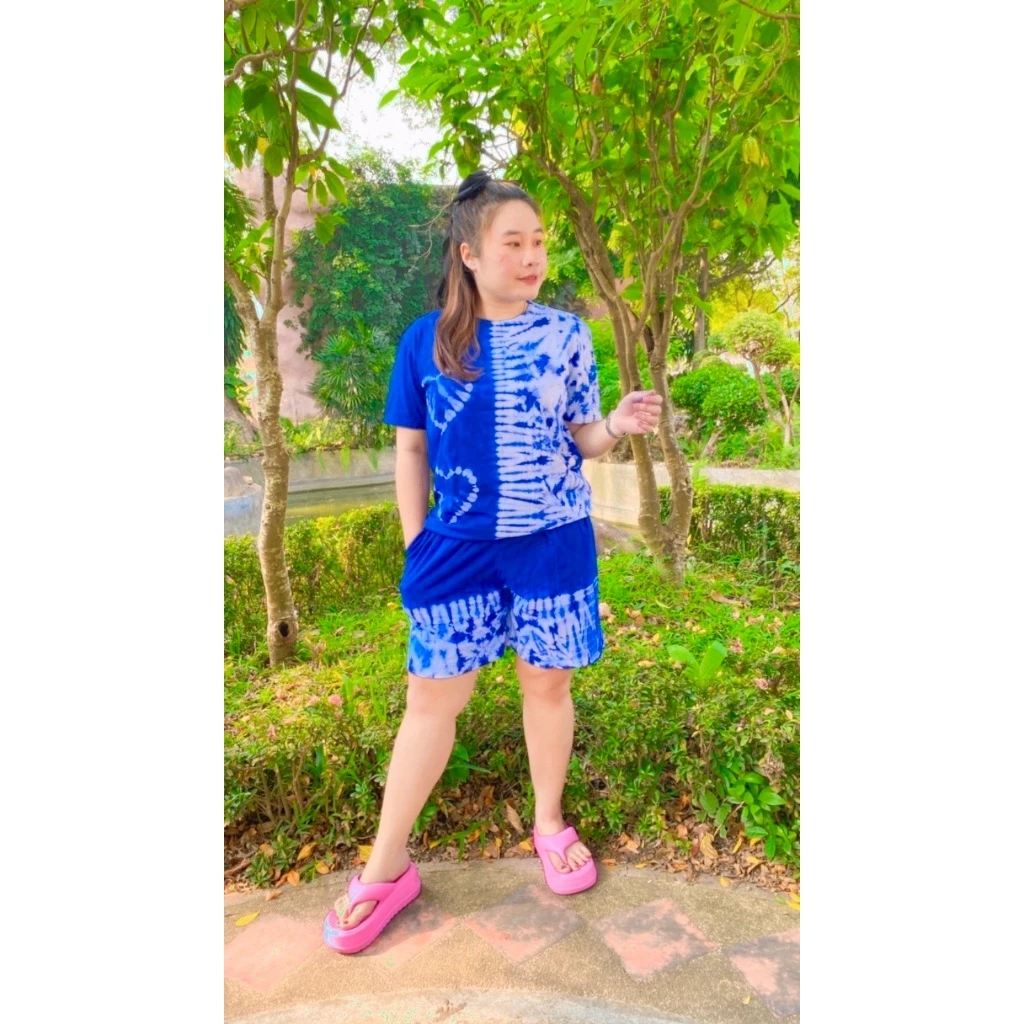ชุดเซทผ้ายืดขาสั้น ลายมัดย้อม thumbnail 9