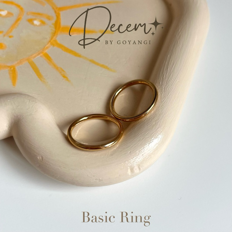 Decem - แหวนรุ่น Basic ทรงมน สแตนเลสไม่ลอกไม่ดำ
