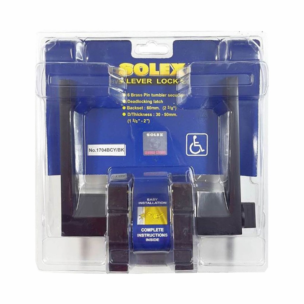 มือจับก้านโยกทั่วไป SOLEX 1704 BLACK ดำ