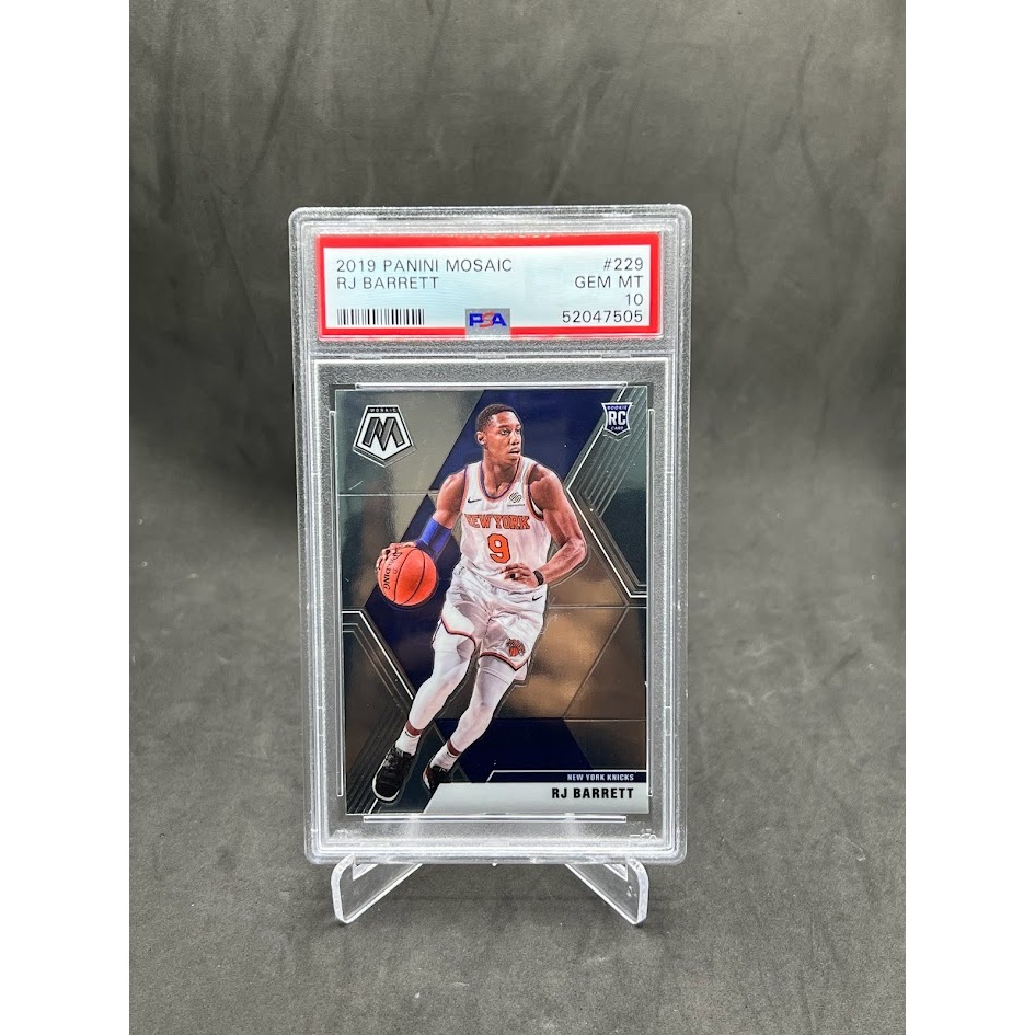 การ์ดนักบาสเก็ตบอล RJ BARRETT /2019 Panini Mosaic #229 (GEM MT PSA 10) Basketball Card + FREE GIFT