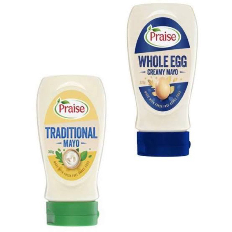 Praise mayo whole egg creamy/ traditional นำเข้าจากออสเตรเลีย🇦🇺 มายองเนส2สูตร ครีมมี่ไข่/ ไขมันต่ำfl