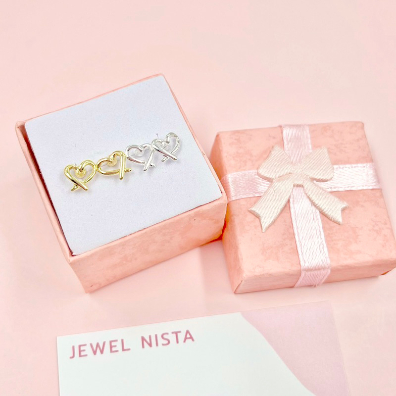baby heart earrings ต่างหูหัวใจ เงินแท้ S925