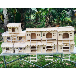 บ้านนก บ้านไม้สำหรับชูการ์ขนาดใหญ่ เปิดฝาด้านบนได้ มี 2 ขนาดให้เลือก [WC08/WC09]