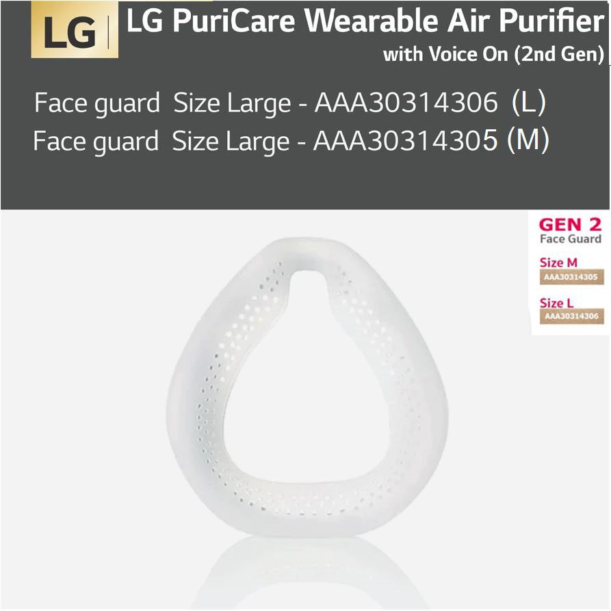 ซื้อยกแพ็กถูกกว่า ✅ LG PuriCare Air Purifier Silicon Face Pad for LG Wearable Air Purifier AAA30314305 (M), AAA30314306 (L)