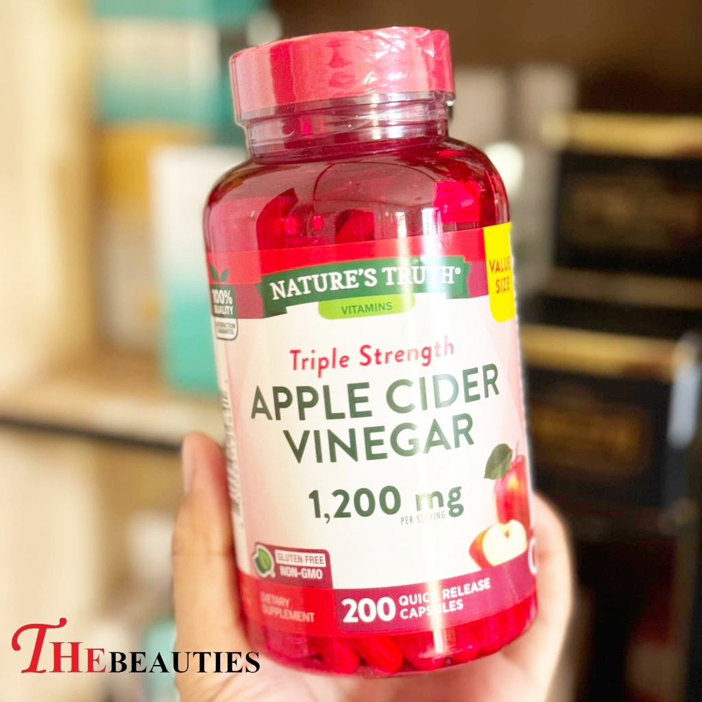 ✅ Nature's Truth Apple Cider Vinegar 1200MG 200 เม็ด 🍎  ( EXP. 2025 ) 🍎  ช่วยเรื่องการเผาผลาญ