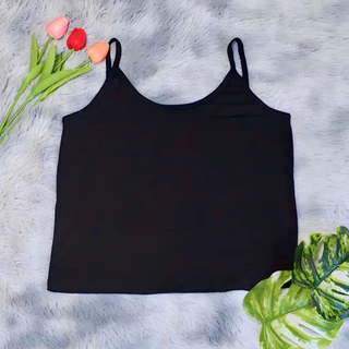 เสื้อสายเดี่ยวสาวอวบ แบบคอเว้า (ไม่มีฟองน้ำ) Size : (XXL+) อก 40-48 นิ้ว และ Size :( L) อก 32-40 นิ้ว เสื้อเต็มตัว
