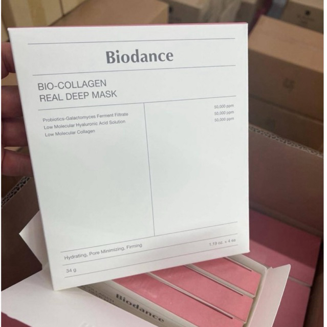 พร้อมส่งของแท้ Biodance bio collagen real deep mask 1กล่อง มี4แผ่น