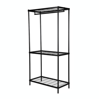 ตู้เสื้อผ้าราวแขวน พร้อมชั้นวาง ขนาด 90x45x180cm เหล็กคุณภาพ…