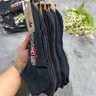 Socksy ถุงเท้าข้อสั้น คละสีคละลาย ยกโหล12คู่ ขนาดฟรีไซส์(37-45)_สินค้าคละสีคละลาย_ผ้าดีจ้า