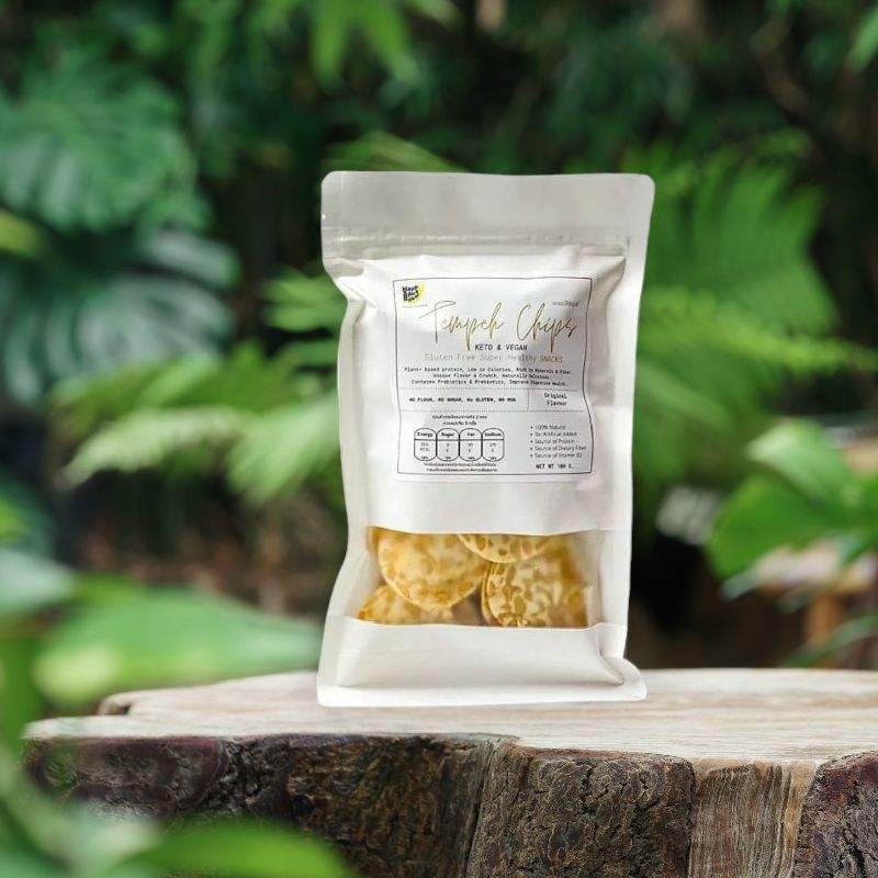 Happy Tempeh Chips (แฮปปี้เทมเป้ชิปส์) Set 1 เทมเป้ทอดกรอบ เทมเป้กรอบ กลูเต้นฟรี โปรตีนสูง  ขนมคีโต 
