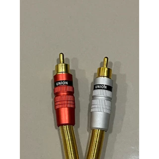 สายRCA-to-RCA2ออก2ทำจากสายชีลคู่ยี่ห้อDynacomหัวRCAเป็นเหล็ก