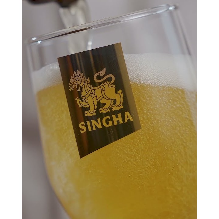 แก้วเบียร์สิงห์ singha ขนาด 360 ml. สีทอง แก้วเบียร์สด สินค้าพรีเมี่ยม