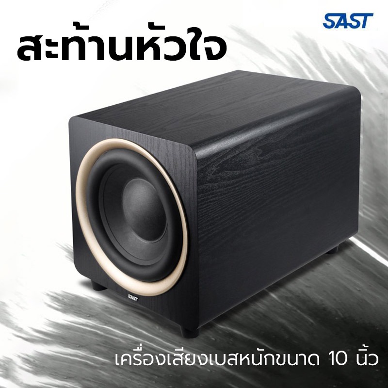SAST ลําโพงแบบพาสซีฟ ขนาด 10 นิ้ว ลําโพงอัตราส่วนสัญญาณต่อสัญญาณรบกวนสูงพิเศษกําลังสูง ซับวูฟเฟอร์ กําลังไฟสูงสุด 200W