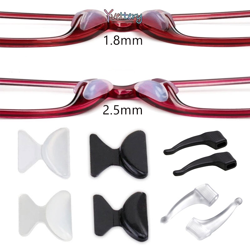 ร้านค้าไทย แผ่นซิลิโคนรองจมูก กันลื่น สําหรับแว่นตา สวมใส่สบาย คุณภาพสูง1 คู่.COD