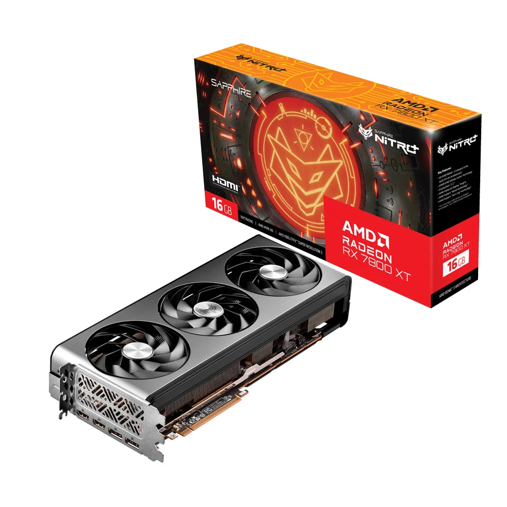 VGA SAPPHIRE NITRO+AMD RADEON RX 7800 XTGAMING OC 16GB GDDR6 DUAL HDMI/DUAL DP