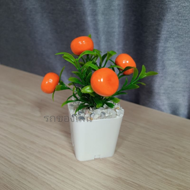 ต้นผลไม้ปลอม🍊 ต้นไม้มงคล ผลไม้มงคล เสริมโชคลาภ ความเชื่อ เสริมดวง ร่ำรวย รับทรัพย์ แต่งห้อง แต่งโต๊ะทำงาน มินิมอลสุดๆ