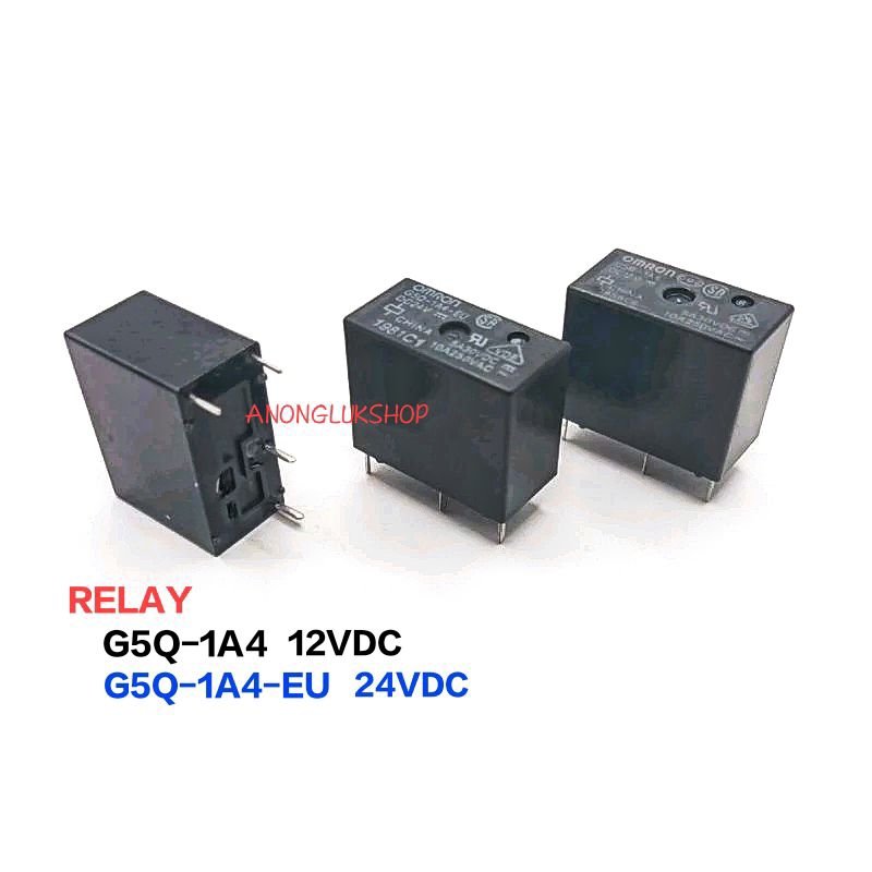 1ตัว 👉👉 G5Q-1A4  12VDC  G5Q-1A4-EU 24VDC รีเลย์ 4ขา ทนกระแส 10A 250VAC RELAY 4Pins 10A