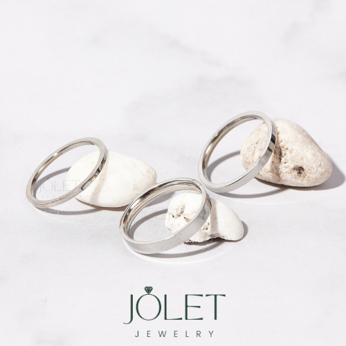 jolet แหวนสแตนเลส สีดำเหลี่ยม หนา 1 mm 2 mm 3 mm ไม่บิด ไม่เบี้ยว แข็งแรง ทนทาน ไม่ลอก ไม่ดำ แหวนคู่