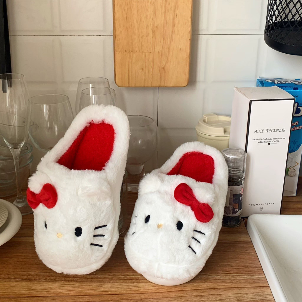 ❤️รองเท้า Kitty คิตตี้ Slipper ขนนุ่ม