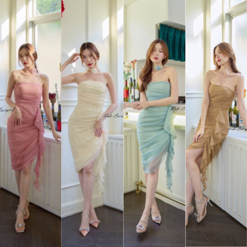 ราตรีผ้ามุ้งเกาะอก แต่งกุหลาบ