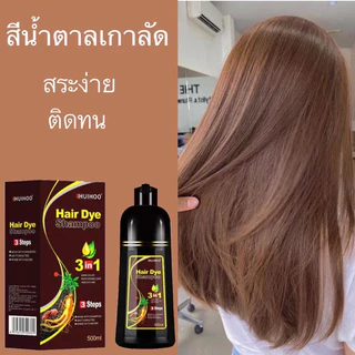 แชมพูปิดผมหงอก สีน้ำตาลเกาลัด แชมพูปิดผมขาว สระ ย้อม สีติดง่าย ติดทน ปกปิดผม