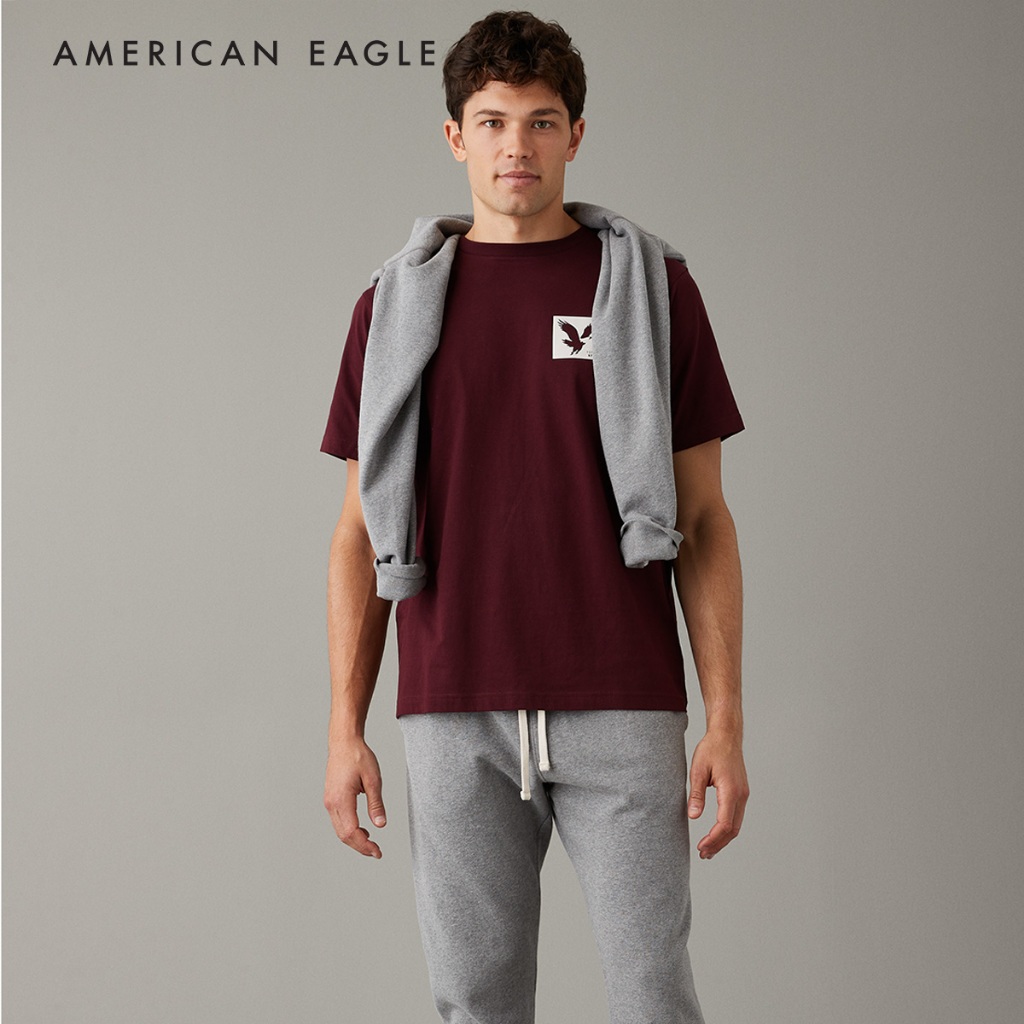 American Eagle Super Soft Logo Graphic T-Shirt เสื้อยืด ผู้ชาย กราฟฟิค (NMTS 017-3295-613)