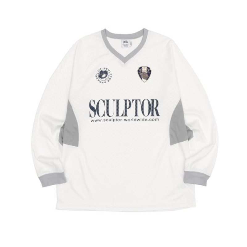 SCULPTOR Damier Soccer Jersey Damier White