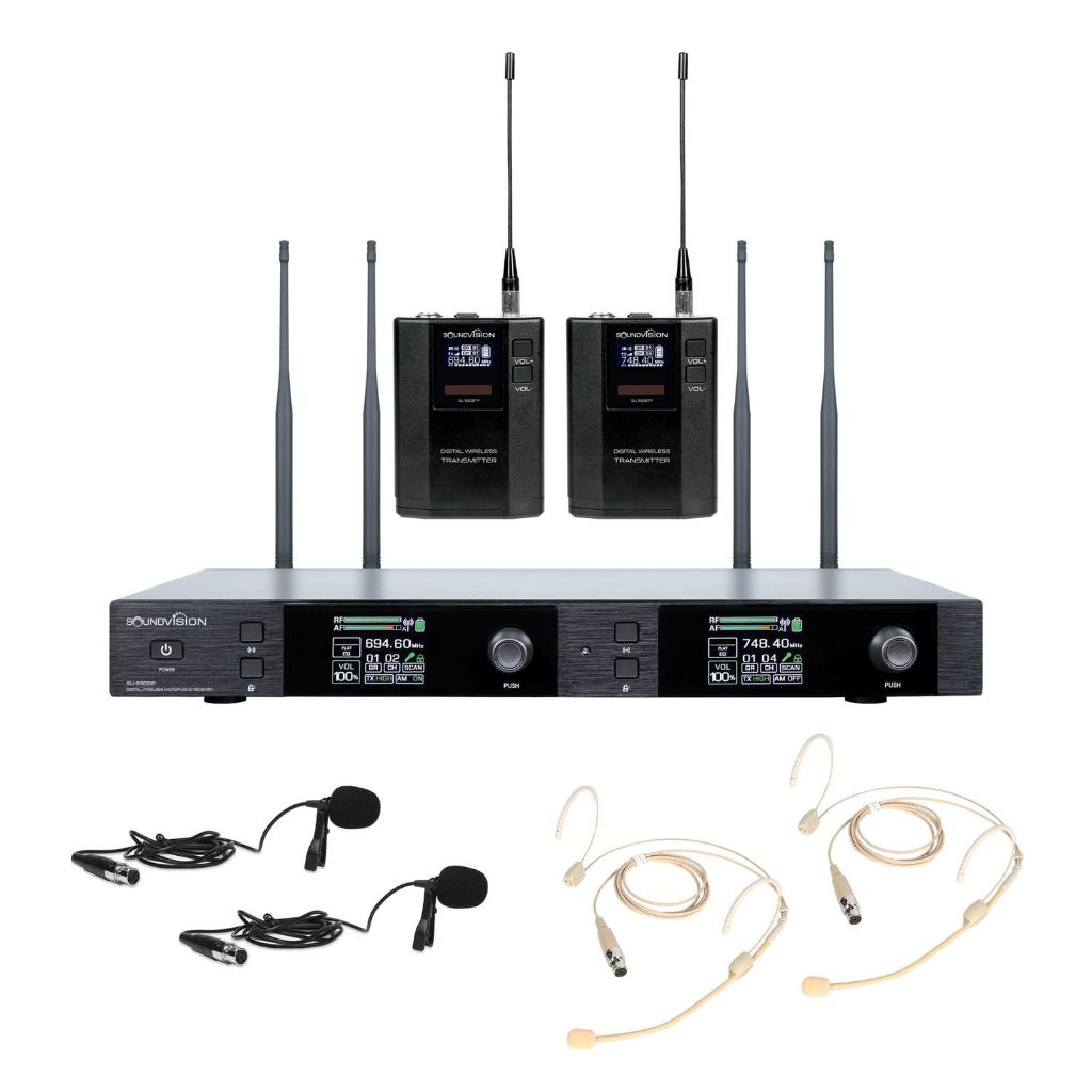 Soundvision SU990D Plus BTP ไมโครโฟนไร้สาย แบบเหน็บ และ คาดหัวคู่