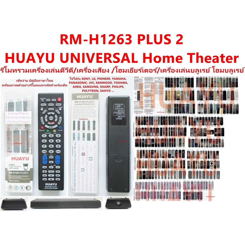 RM-H1263รีโมทเครื่องเสียง REMOTE DVD HOME