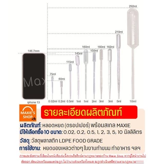 หลอดหยด ดรอปเปอร์ พลาสติก Winner(มีให้เลือก7ขนาด) หลอดหยดสี ดอปเปอร์ dropper หลอดหยดพลาสติกที่หยดสี หลอดหยดวุ้นหลอดหยด