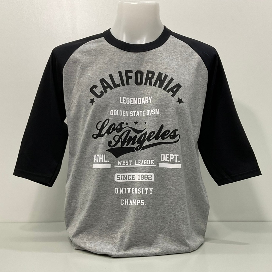 เสื้อสโลปแขนสามส่วนสกรีนลาย