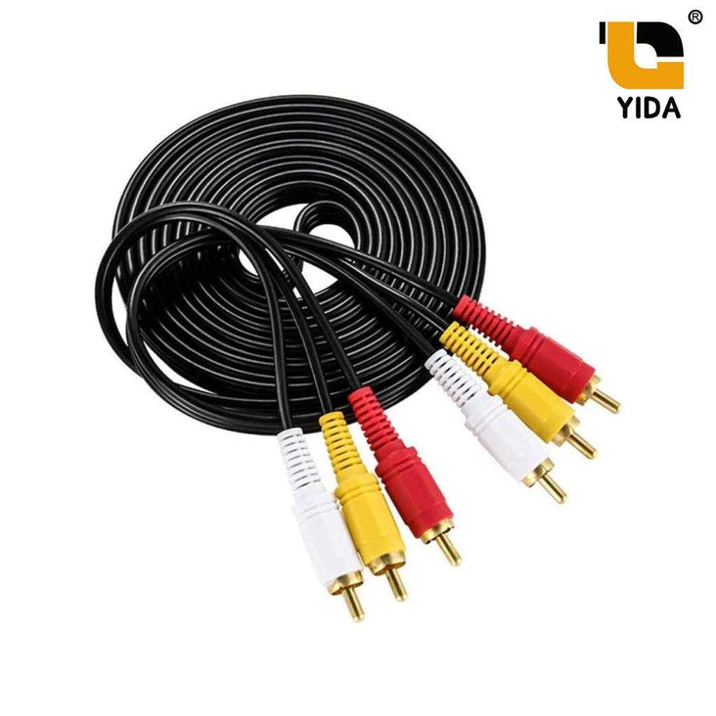 สาย RCA 3  สัญญาณภาพและเสียง  AV  RCA  Audio Stereo  ต่อทีวี