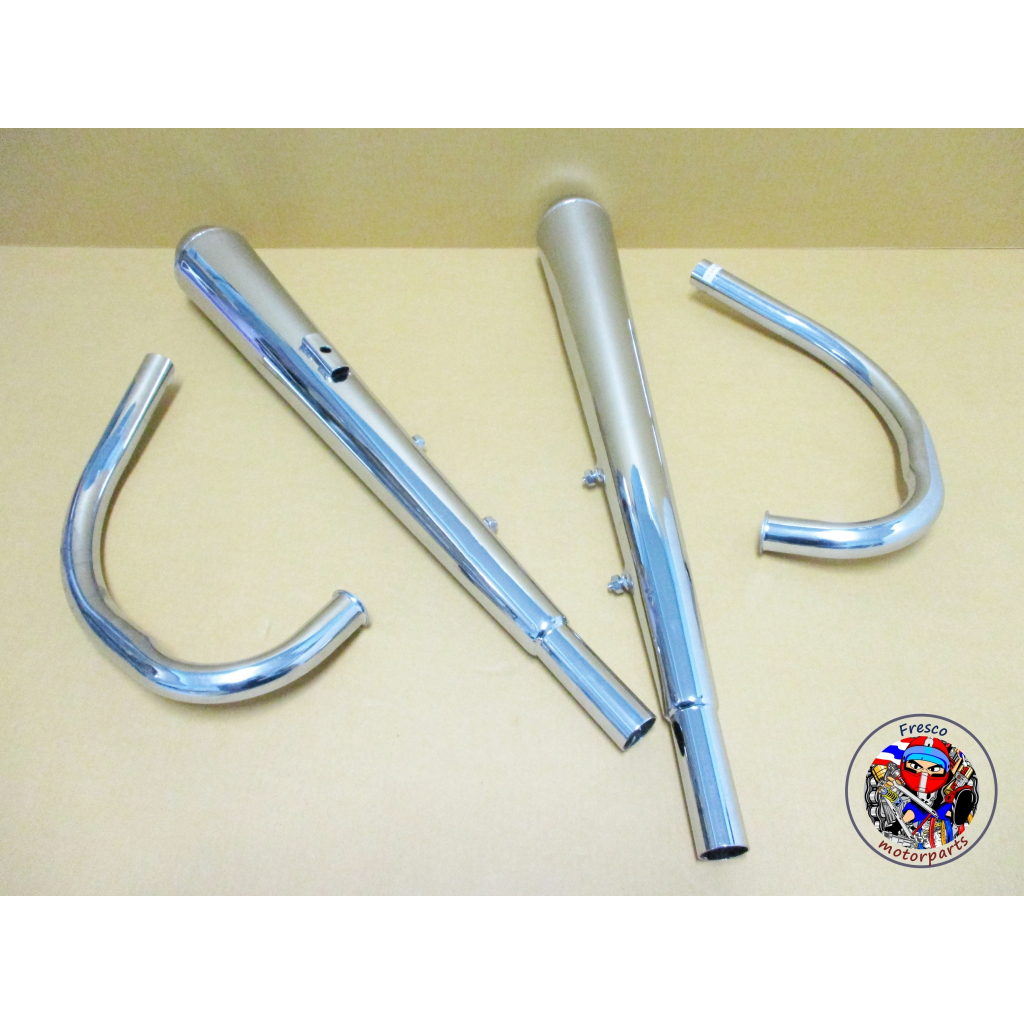 ท่อ+คอท่อทรง PT HONDA CD125K3  Exhaust + Header Pipe Set.