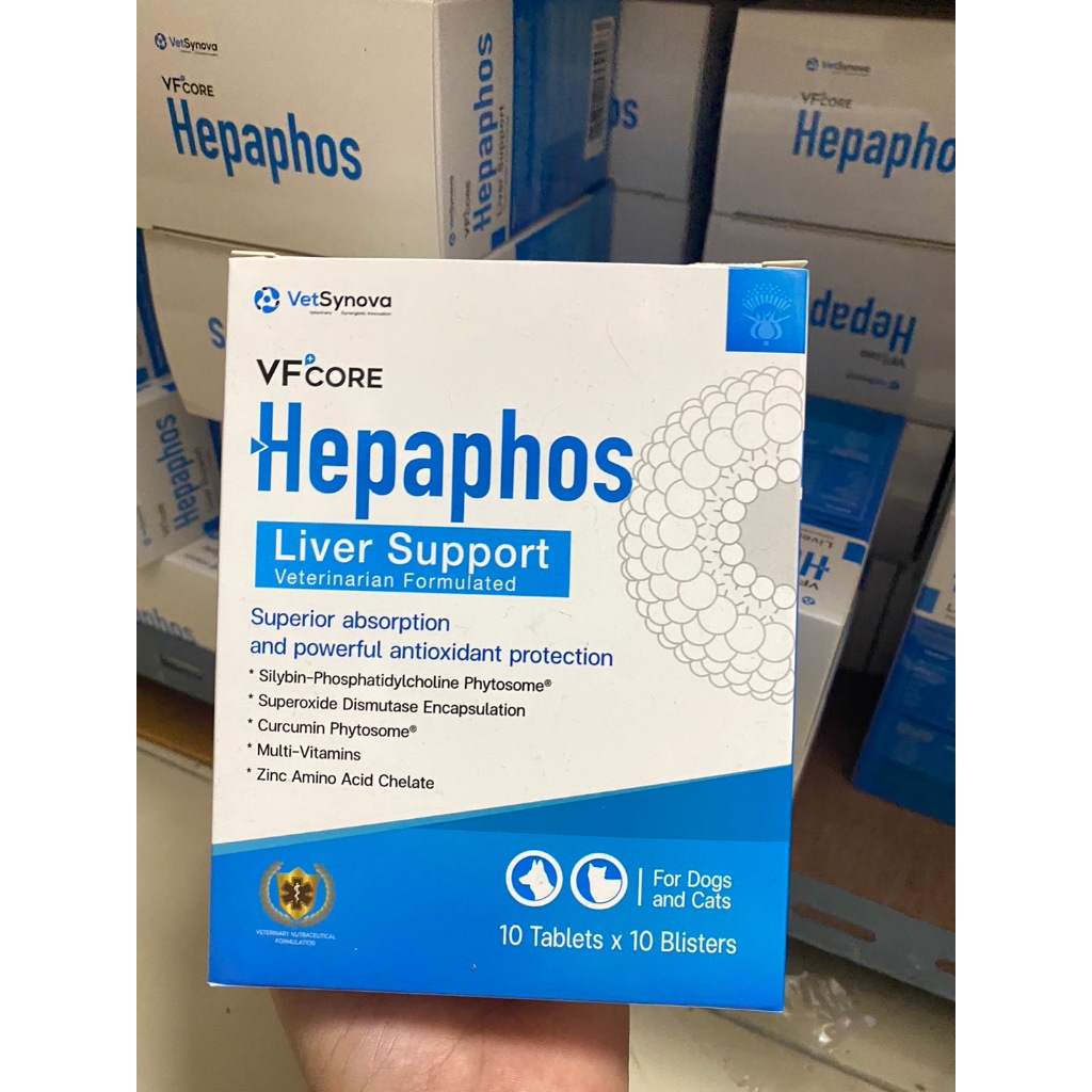 Hepaphos Liver Support (100เม็ด) วิตามินบำรุงตับสำหรับน้องหมาและน้องแมว