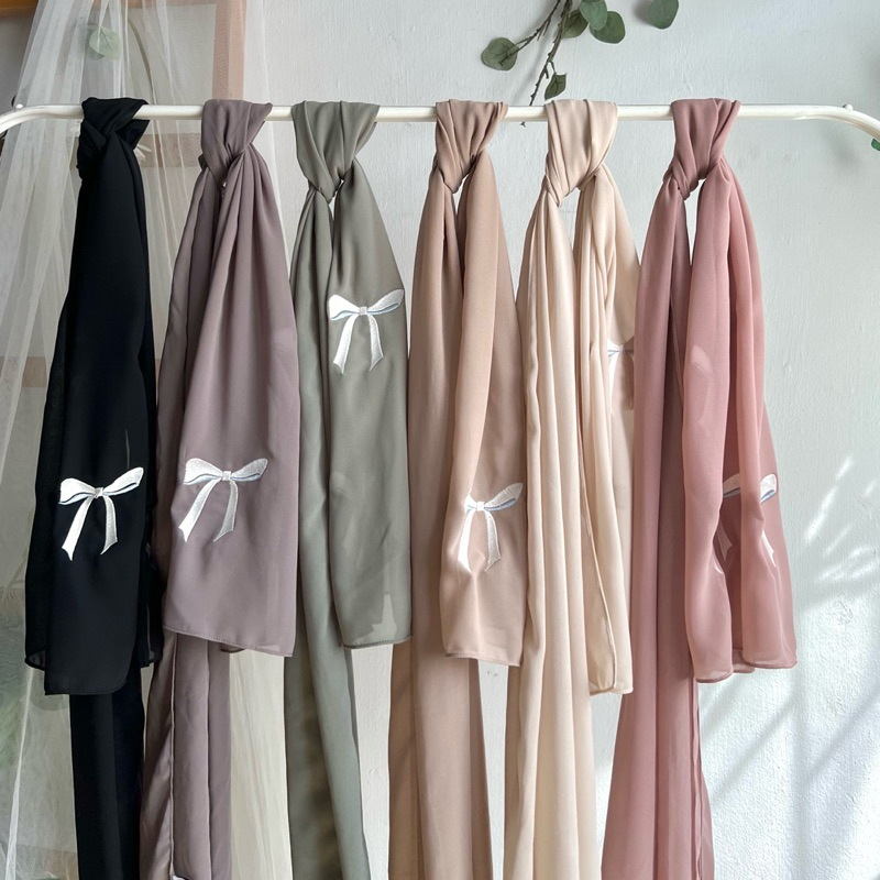 vintage bow hijab โบว์เล็ก-โบว์ใหญ่