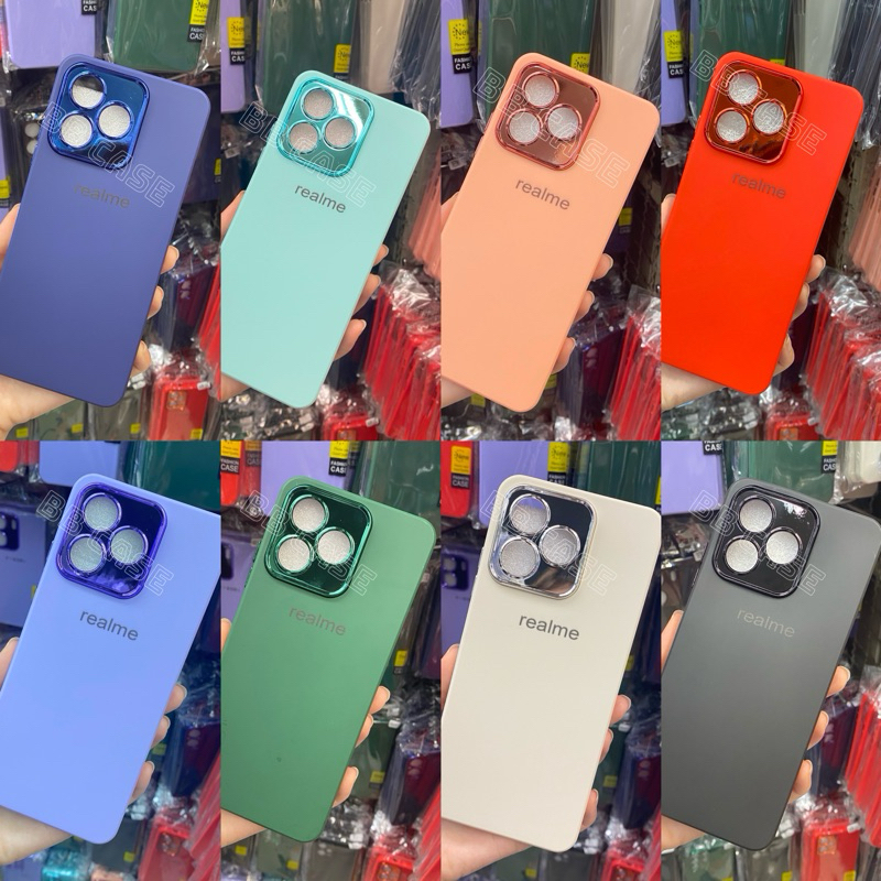 เคสกำมะหยี่สีพื้นโครเมี่ยมกล้อง รุ่น Realme Note50/C53/C51 !ตรงรุ่น!(มี8สี)เคสกำมะหยี่สีพื้น สินค้าพร้อมจัดส่งในไทย
