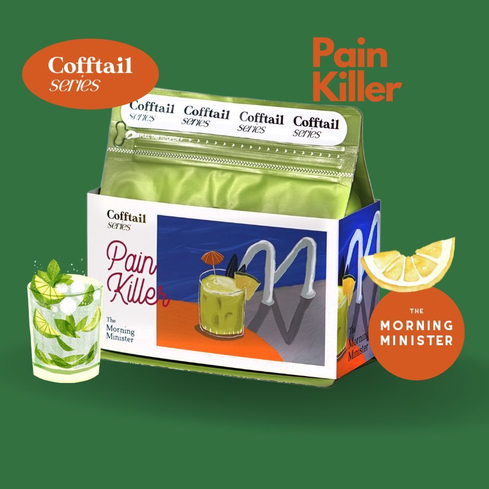 Pain Killer Coffee Bean -- เมล็ดกาแฟหมักกลิ่นเพนคิลเลอร์ Cofftail Series ขนาด 250 กรัม