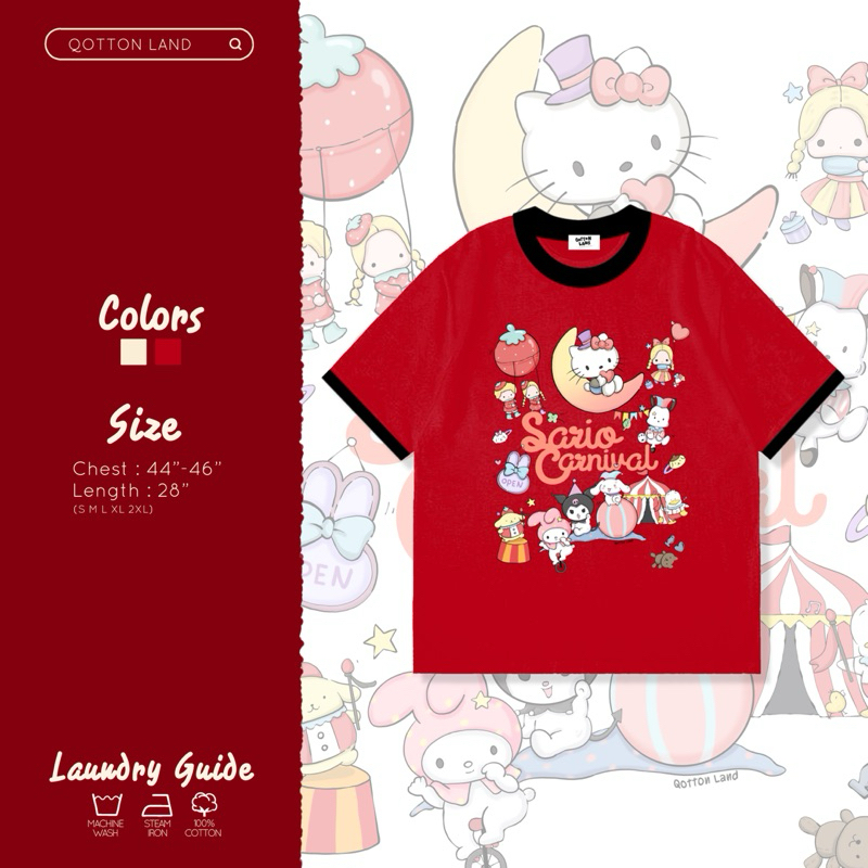 เสื้อยืดโอเวอร์ไซส์ QL รวมซาริโอ้