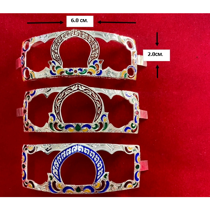 A 1.26 กรอบเลสหลวงพ่อรวย รุ่น ไตรมาส,เปิดโลก  ขนาด 8 บาท เงินแท้ 95% ลงยา