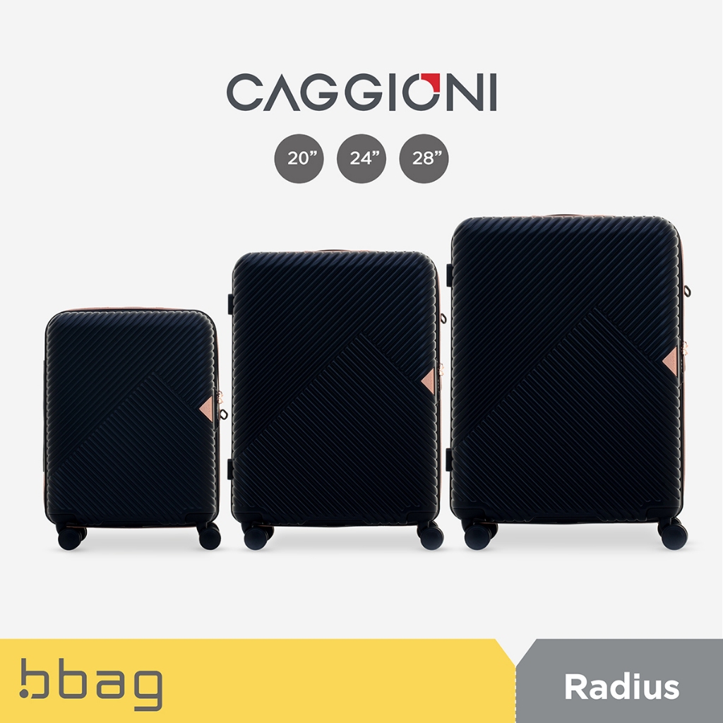 CAGGIONI กระเป๋าเดินทาง  รุ่นเรเดียส  Radius C18123 : สีดำ